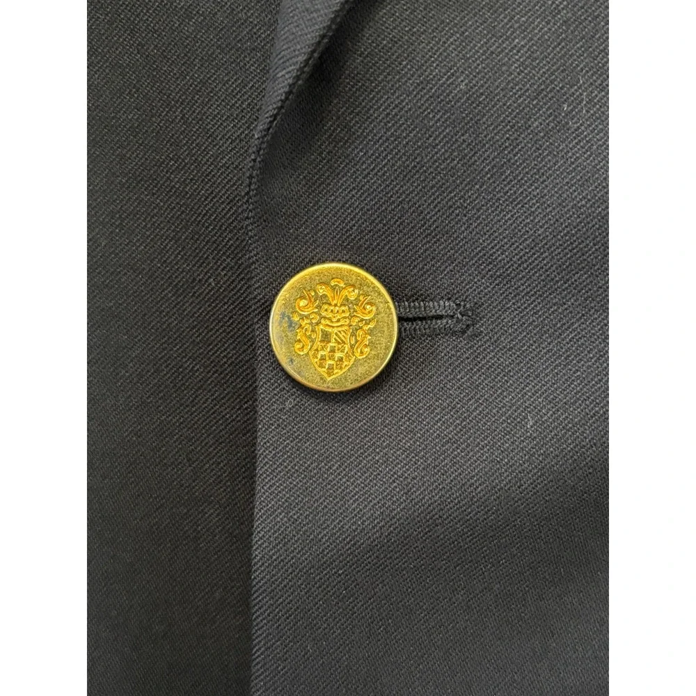 Botnay 500 Navy Wool Blazer Gold Buttons Canada‎ 36R *tiny flaw